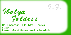 ibolya foldesi business card